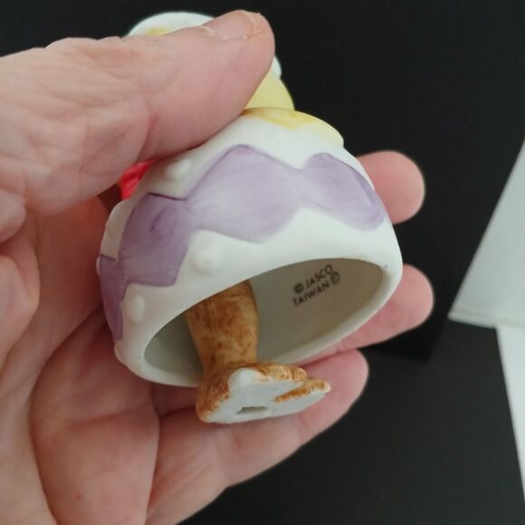 NEW Easter Bell Holiday Ceramic Ornament Decoration Wind Chimers Chick Jasco Lil - Picture 3 of 12